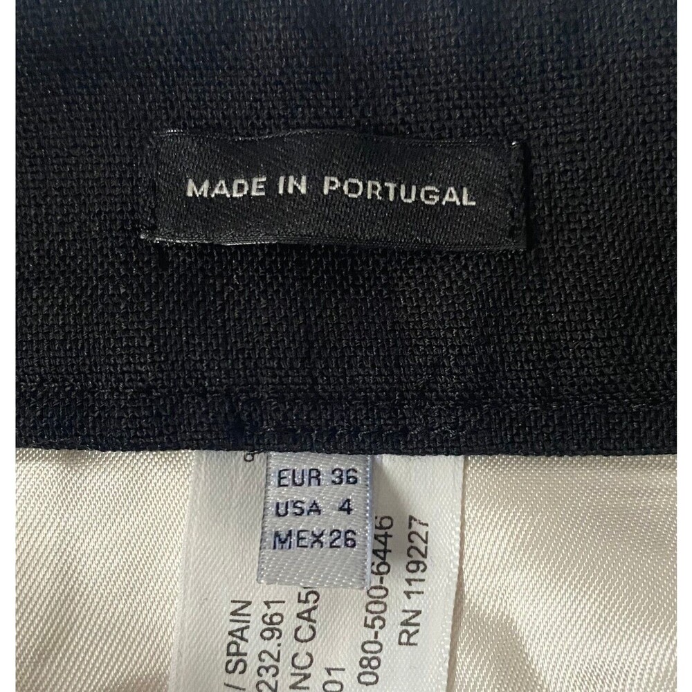 Massimo Dutti Studio Pants Womens 4 Cream Black Contrast Tuxedo Trousers NWT - Picture 11 of 16